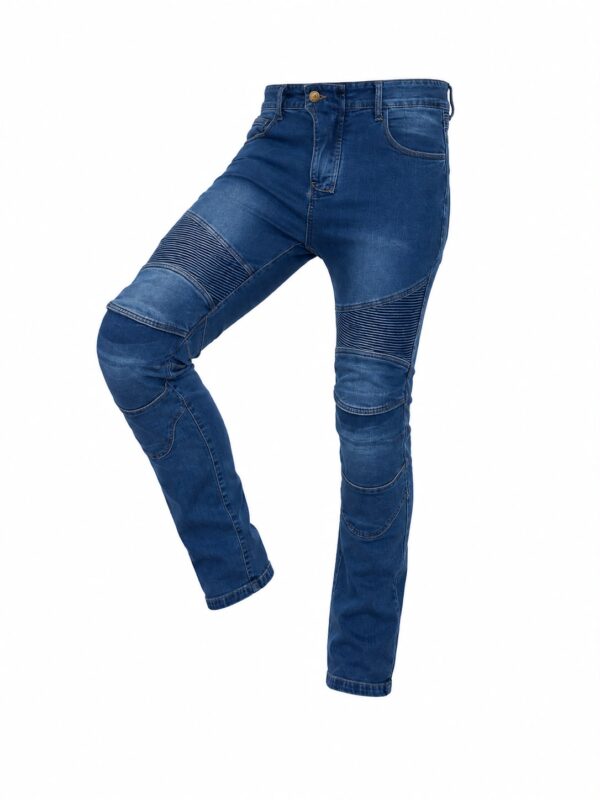Blugi Moto Albastri cu Protectii