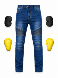 Blugi Moto Albastri Ranteos cu Protectii