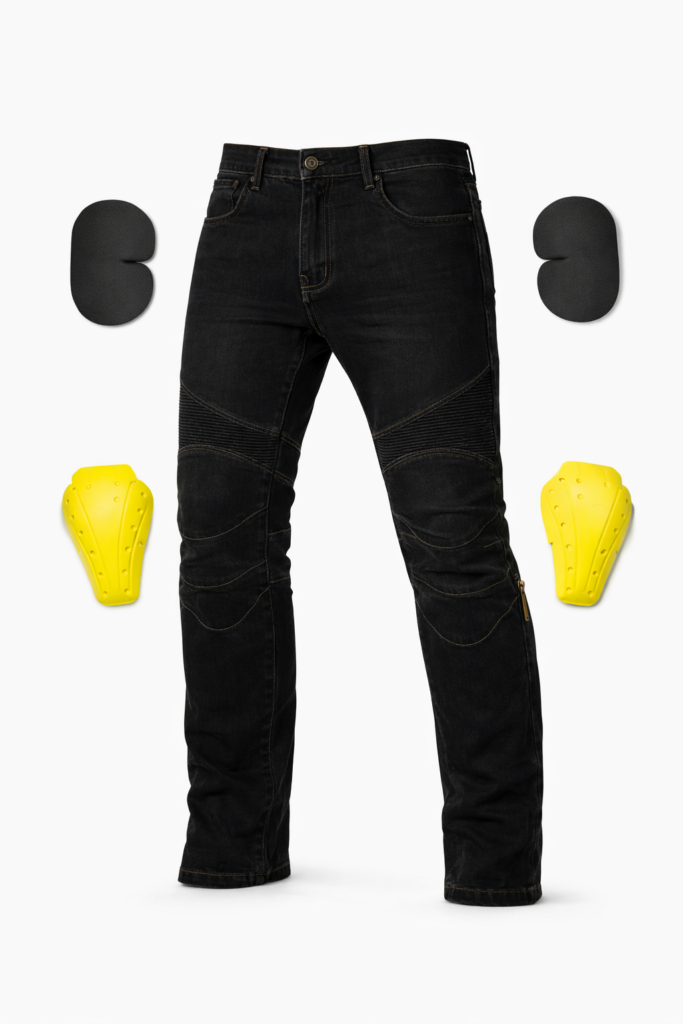 Blugi Moto Negri cu Protectii