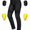 Blugi Moto de Dama Negri Ranteos cu Protectii