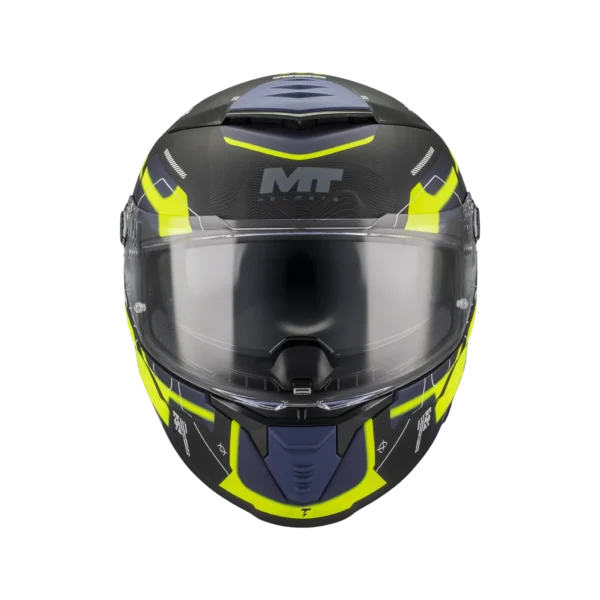 Casca moto integrala MT Thunder 4 SV Lumex B27 Albastru/Galben Mat