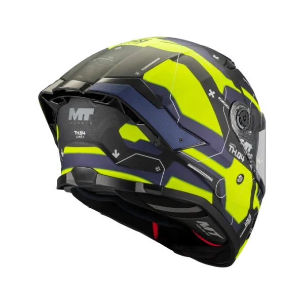Casca moto integrala MT Thunder 4 SV Lumex B27 Albastru/Galben Mat