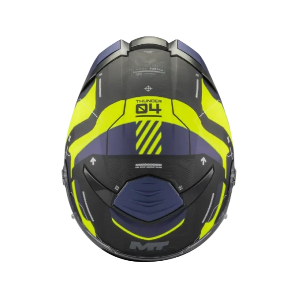 Casca moto integrala MT Thunder 4 SV Lumex B27 Albastru/Galben Mat