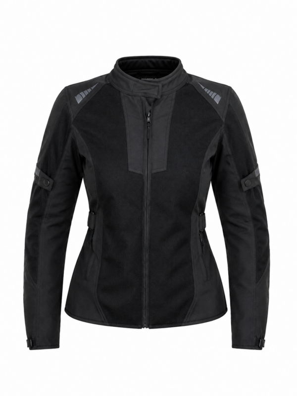 Geaca Moto de vara - Dama SM Racewear Mesh negru - 2 straturi - Protectii CE