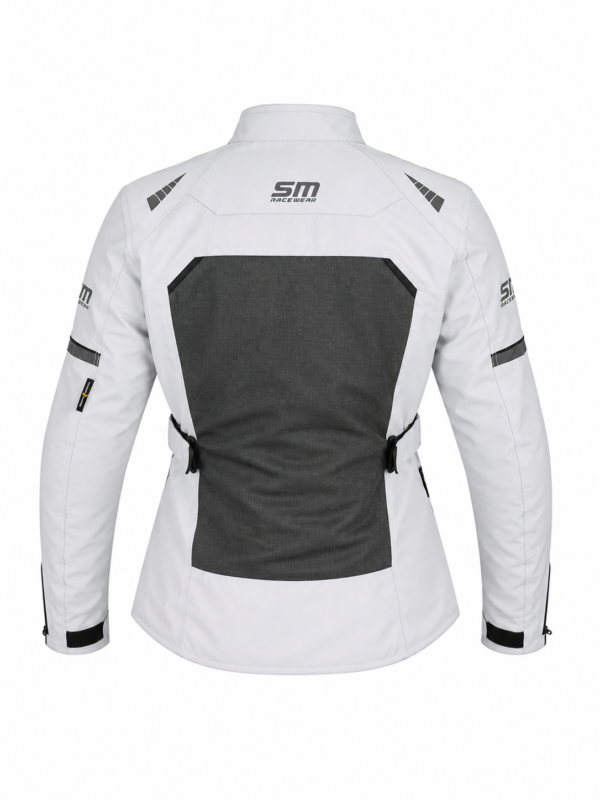 Geaca Moto de vara - Dama SM Racewear Mesh gri - 2 straturi - Protectii CE