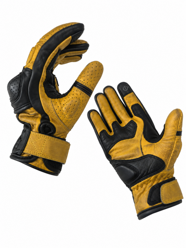 Mănuși Moto Damă din Piele Perforată Ventilate, cu Protecții TPU, Touchscreen și Certificare 1KP