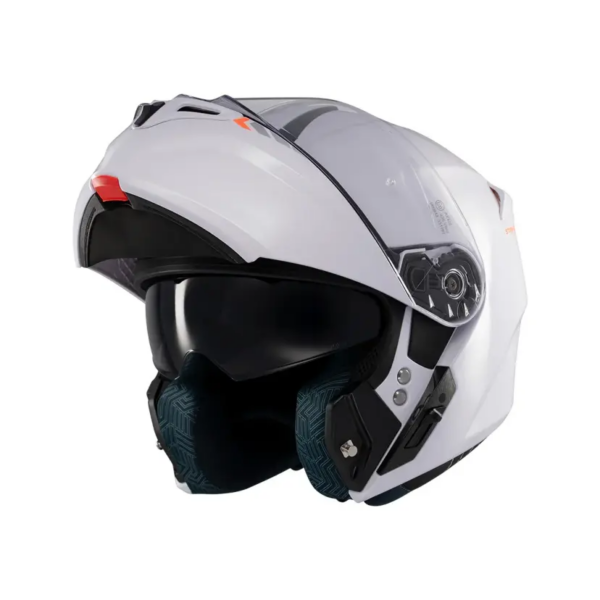 Cască moto modulară Axxis Storm S SV A0 alb lucios, ECE 22.06