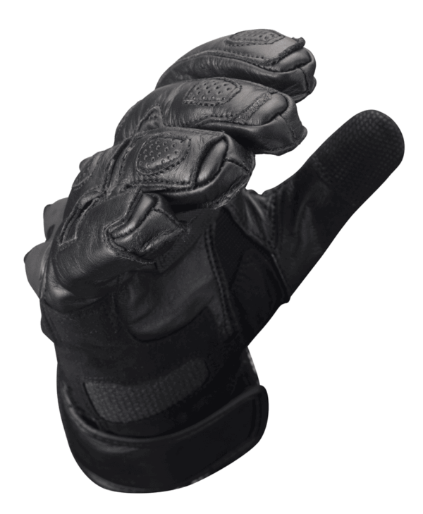Mănuși Moto Lungi din Piele PES cu Protecții TPU, Touchscreen și Ventilație – Negru