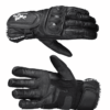 Mănuși Moto Lungi din Piele PES cu Protecții TPU, Touchscreen și Ventilație – Negru