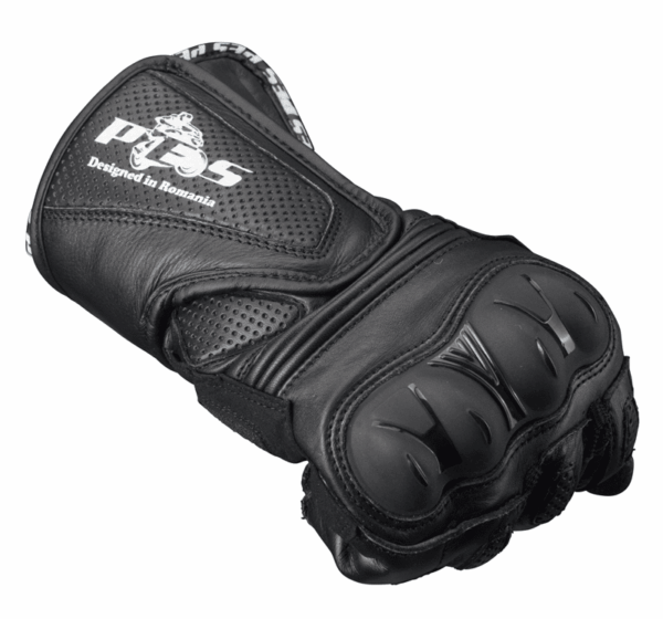 Mănuși Moto Lungi din Piele PES cu Protecții TPU, Touchscreen și Ventilație – Negru