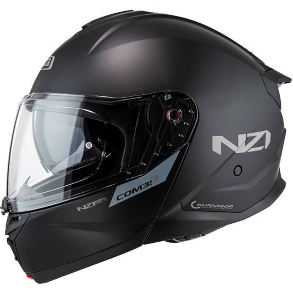 NZI Combi 3 Duo Black Matt Cască moto modulară NZI Combi 3 Duo Black Matt