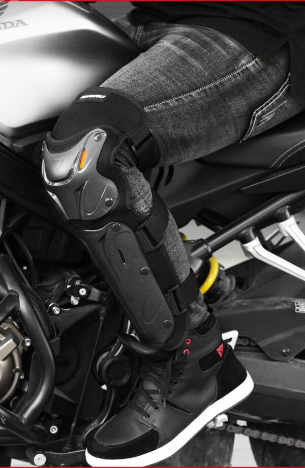 Set genunchiere și cotiere moto Motowolf, reglabile, prindere Velcro cu eliberare rapidă, ventilate, protecție Shell certificată CE, model 1010 Long