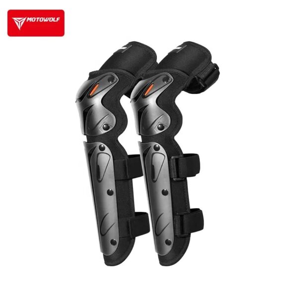 Set genunchiere și cotiere moto Motowolf, reglabile, prindere Velcro cu eliberare rapidă, ventilate, protecție Shell certificată CE, model 1010 Long