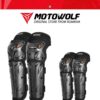 Set genunchiere și cotiere moto Motowolf, reglabile, prindere Velcro cu eliberare rapidă, ventilate, protecție Shell certificată CE, model 1010 Long