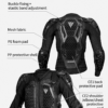 Armură Moto Certificată Motowolf – Protecție Nivel 2 pentru Stradă, Off-Road, ATV și Bicicletă