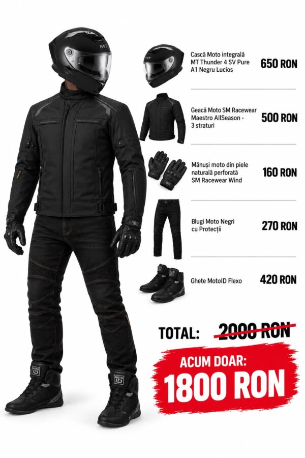 Ofertă FullBlack Rider – Echipament Moto Complet