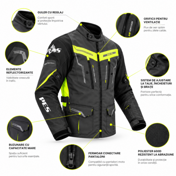 Geaca Moto FreeWay - Touring, All Seasons, Protectii CE Level 2