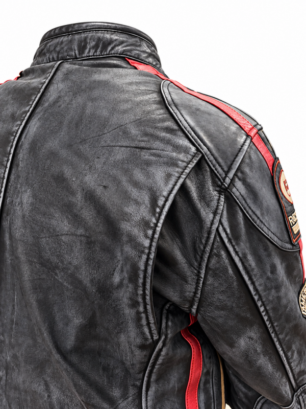 Geaca Moto Stima Blue - Piele naturala, Protectii CE