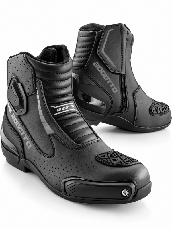 Ghete moto Bogotto Wild Negru - certificare CE