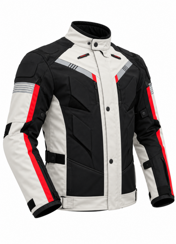 Geaca Moto GhostRacing Alb - AllSeason Impermeabila